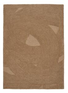 Covor în culoare naturală închisă țesut manual din lână 160x230 cm Pune – House Nordic