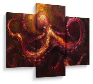 Tablou - Octopus, pictură în ulei (90x60 cm)