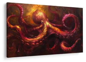 Tablou - Octopus, pictură în ulei (90x60 cm)