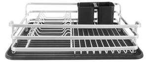 Scurgător de vase alb-negru din metal 43x32 cm Deluxe – Orion