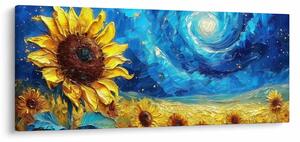 Tablou - Pictura floarea-soarelui (120x50 cm)