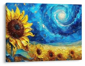 Tablou - Pictura floarea-soarelui (70x50 cm)