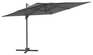 Umbrelă în consolă cu LED, antracit, 400x300 cm