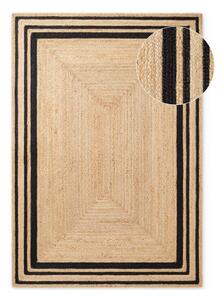 Covor negru/în culoare naturală reversibil/țesut manual din iută 120x170 cm Jutta – Hanse Home