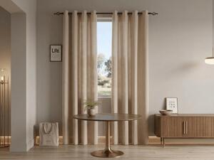 Perdea TAVIO 140x250 cm, bej deschis Agatat: Inele metalice