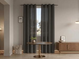 Perdea TAVIO 140x250 cm, gri-maro Agatat: Inele metalice