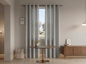 Perdea TAVIO 140x250 cm, gri deschis Agatat: Inele metalice