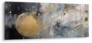 Tablou - Abstracție cu minge de aur (120x50 cm)
