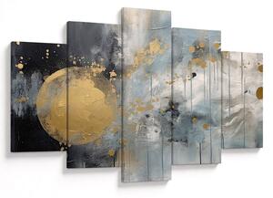 Tablou - Abstracție cu minge de aur (150x105 cm)