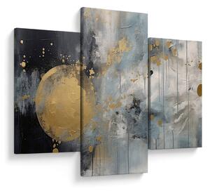 Tablou - Abstracție cu minge de aur (90x60 cm)