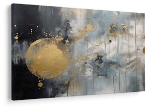 Tablou - Abstracție cu minge de aur (90x60 cm)