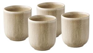 Cești bej 4 buc. din gresie ceramică 360 ml Viola – House Nordic
