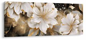 Tablou - Flori în aur (120x50 cm)