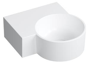 Omnires Ovo M+ lavoar 33x34 cm de colț clasică-de blat alb mat OVO335UWLBM