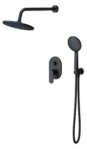 Cersanit Luna set de duș ascuns cu duș de ploaie negru S1057-017