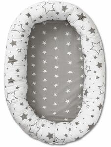 Baby nest multifunctional cu husa detasabila Kidizi Galaxy Grey 95x50 cm