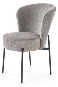 Scaun K590, gri - Cremona 96, stofa catifelata/otel, 55x66x80 cm