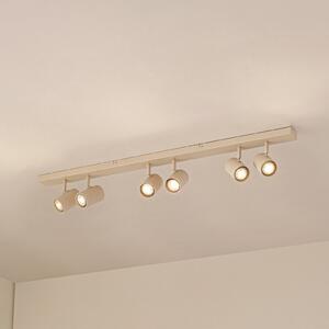 Lindby Spot de tavan Kardis, bej, 6 becuri, metal, GU10, reglabil, Bej, Hol, Aluminiu, Modern