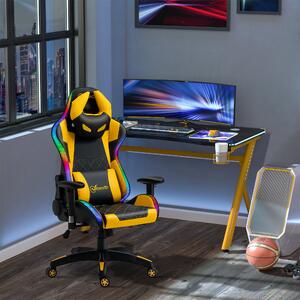 Vinsetto scaun gaming, ergonomic, piele ecologica, multicolor | Aosom Ro