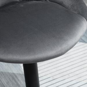 HomCom set 2 scaune bar, 51.5x48x83-104cm, gri | AOSOM RO