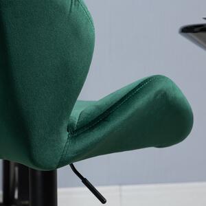 HOMCOM set 2 scaune de bar, rotative, inaltime reglabila, verzi | Aosom Ro