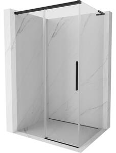 Cabină de duș glisantă Mexen Rox, L 120 x 100 cm, sticlă transparentă de 8 mm, profil negru mat, 8C2L-120-100-70-00