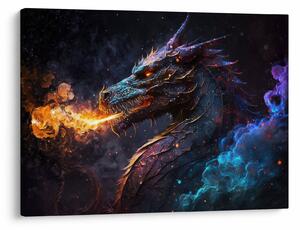 Tablou - Dragon scuipând flăcări (70x50 cm)