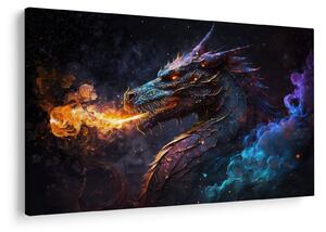 Tablou - Dragon scuipând flăcări (90x60 cm)
