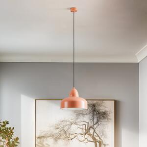 ALDEX Lampă suspendată Mille, cu 1 bec, culoare coral, reglabil, Portocaliu, Camera de zi / sufragerie, Metal, Design industrial