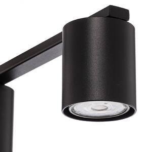 SIGMA Spot de tavan Sky, 5 becuri, negru, reglabil, Negru, Camera de zi / sufragerie, Metal, Modern