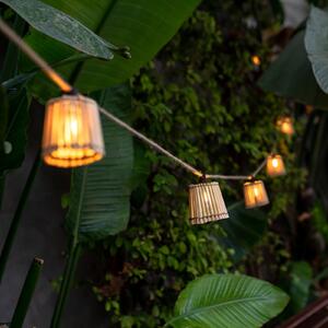 Newgarden Okinawa ghirlandă lumini 10 becuri 24 V, Lemn, Bamboo