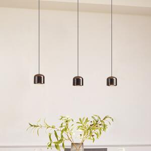 Lindby Sistem de șine 48V Lumaro, pendul, cilindru, 3 becuri negru, reglabil, Negru, Camera de zi / sufragerie, Aluminiu, Modern, Sistem de șine