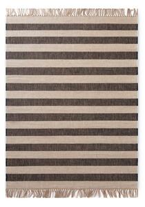 Covor negru/crem reversibil/țesut manual din iută 120x170 cm Playa – Hanse Home