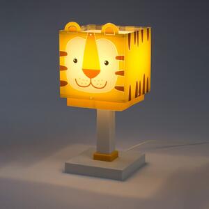 Dalber Lampa de masă pentru copii Little Tiger, G4, lățime 14 cm, Galben, Camera copiilor, Plastic
