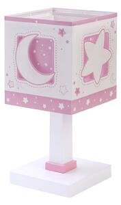 Dalber Lampa de masă pentru copii Moonlight Pink, G4, lățime 14 cm, Roz / Rosé, Camera copiilor, Plastic