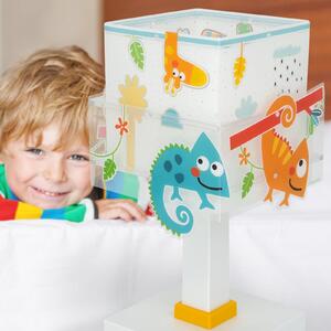 Dalber Lampa de masă pentru copii Happy Jungle, G4, lățime 14 cm, Alb, Camera copiilor, Plastic