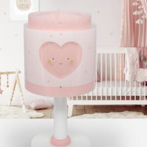Dalber Lampa de masă pentru copii Baby Dreams, roz, G4, Ø 15 cm, Alb, Camera copiilor, Plastic