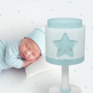 Dalber Lampa de masă pentru copii Baby Dreams, albastră, G4, Ø 15 cm, Alb, Camera copiilor, Plastic