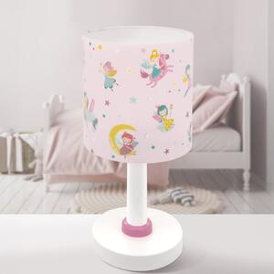 Dalber Lampa de masă pentru copii Fairy Dreams, G4, Ø 15 cm, Roz / Rosé, Camera copiilor, Plastic
