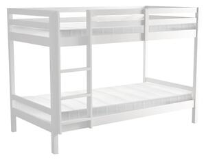 Pat etajat pentru copii 90 cm Invocato (alb) (cu somieră). 1116361