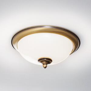 Jupiter Plafonieră Clara Ø 31cm, reglabil, Bronz / Alamă Veche, Camera de zi / sufragerie, Sticlă, Antichitate