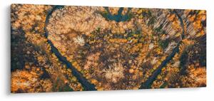 Tablou - Râu în formă de inimă (120x50 cm)