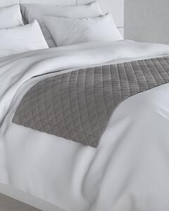 Cuvertură tip runner hotelier Velvet 60x200 cm culoare gri Țesătură gloss, catifea