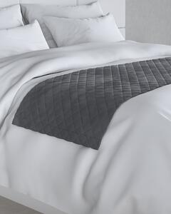 Cuvertură tip runner hotelier Velvet 60x200 cm culoare gri Țesătură gloss, catifea