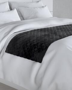Cuvertură tip runner hotelier Velvet 60x200 cm culoare negru Țesătură gloss, catifea