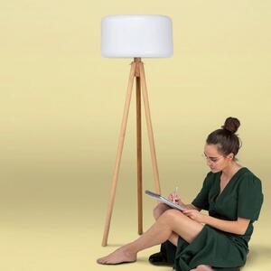 Newgarden Chloe lampă LED cu picior, solar+acumul, reglabil, Lemn, Lemn, Tripod