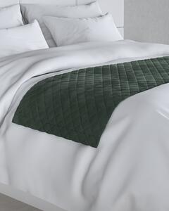 Cuvertură tip runner hotelier Velvet 60x200 cm culoare verde Țesătură gloss, catifea