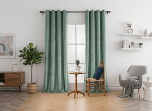 Draperie opaca DREAM VELVET 140x250 cm, verde salvie Agatat: Inele metalice