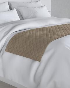 Cuvertură tip runner hotelier Velvet 60x200 cm culoare bej Țesătură gloss, catifea