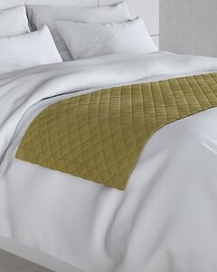 Cuvertură tip runner hotelier Velvet 60x200 cm culoare verde Țesătură gloss, catifea